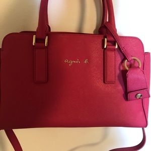 Agnes. B saffiano leather tote bag